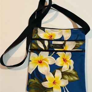 Blue Floral Crossbody Bag